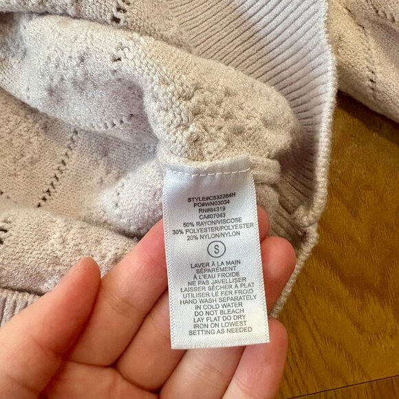 Cyrus Light Pink/Lavender Diamond Stitch Cardigan – Size Small - Picture 9 of 9